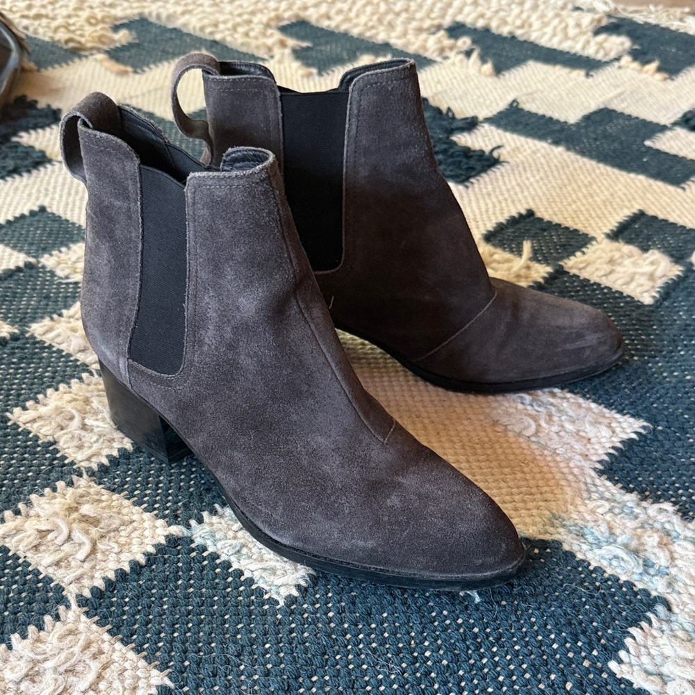 Rag & Bone Grey Suede Chelsea Boots